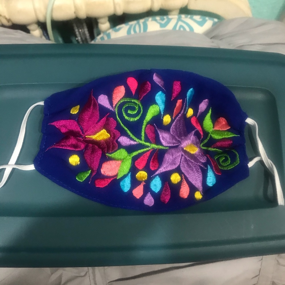 Embroidered face mask